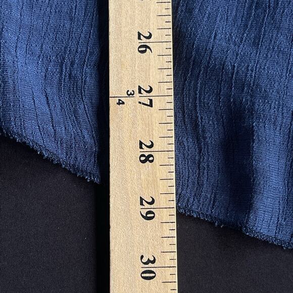 Rain Womens Granny Square Crochet Blouse Medium Blue Boho V Neck Hippie Festival - Picture 11 of 11